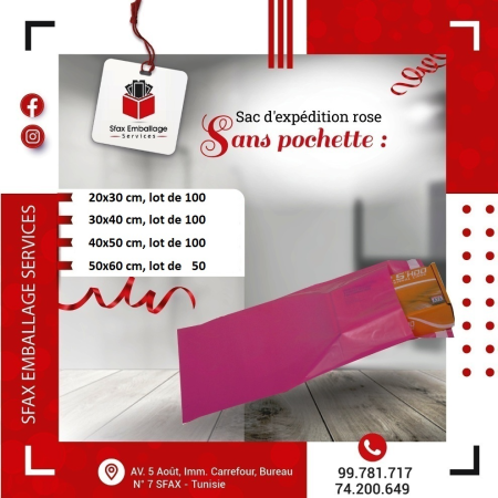 Sac d’expédition Rose sans pochette