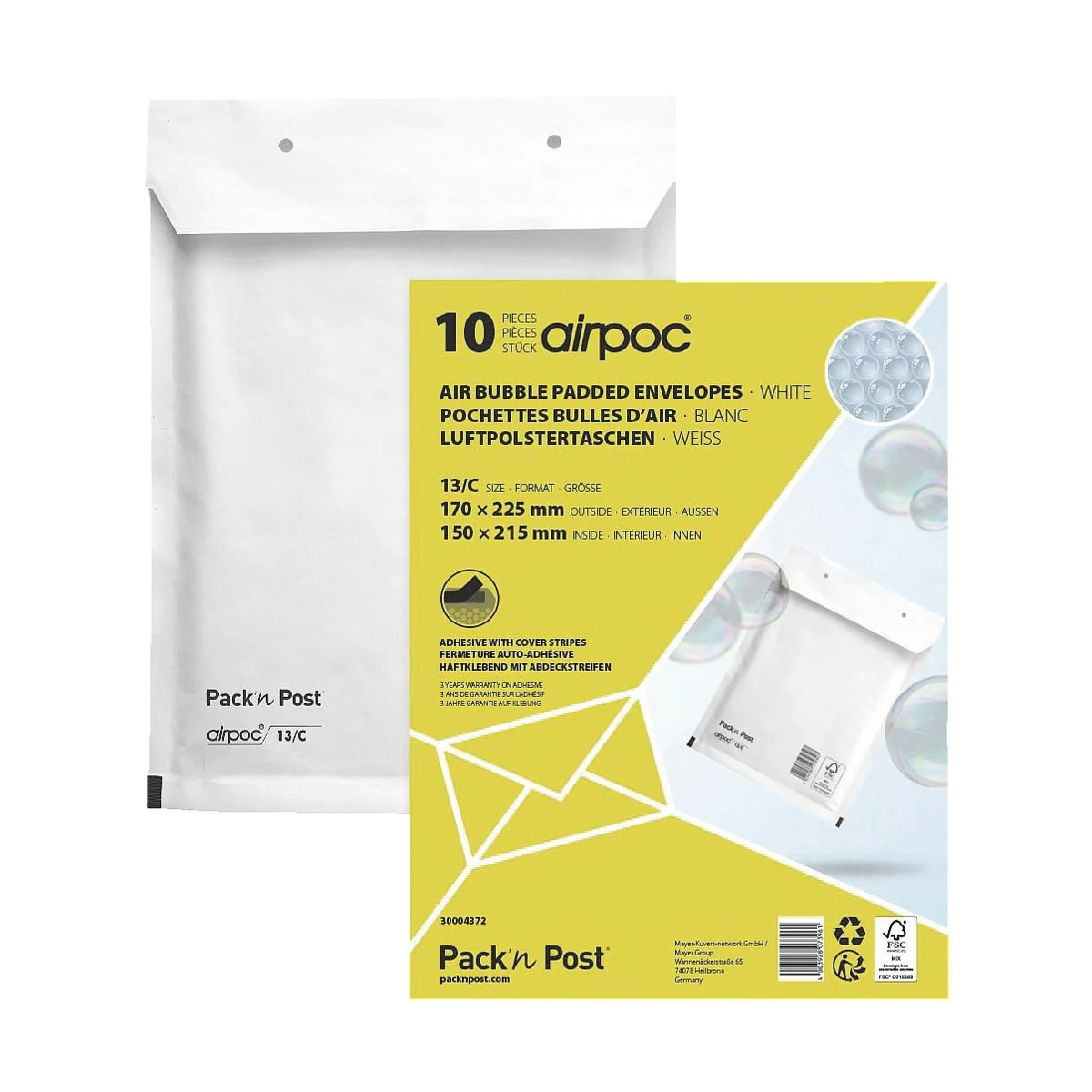 Enveloppe Bulle d'air Blanche