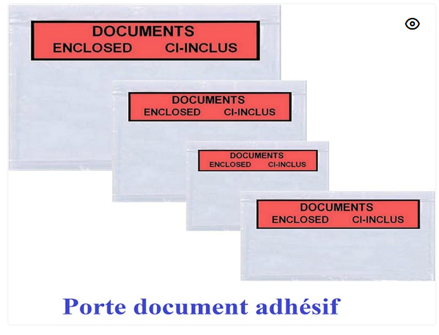 Porte documents autocollant